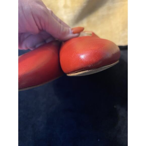 Seychelles “Dreamer” Women's Pull On Flat Cherry Red Shoe Size 8 Leather Comfort - Picture 10 of 11